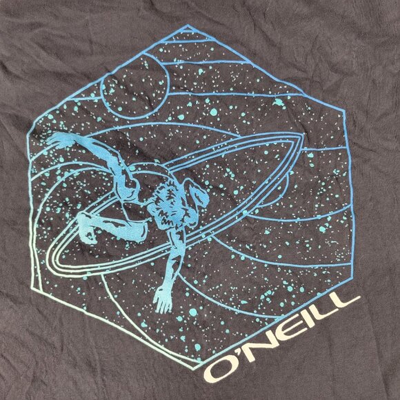 ONeill Mens XL Black Standard Fit Surf Graphic T Shirt Summer Casual Short Sleev - Picture 3 of 10